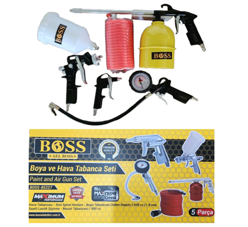 BOSS BOYA VE HAVA TABANCASI SETİ 5 PARÇA 